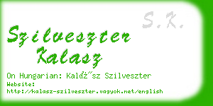 szilveszter kalasz business card